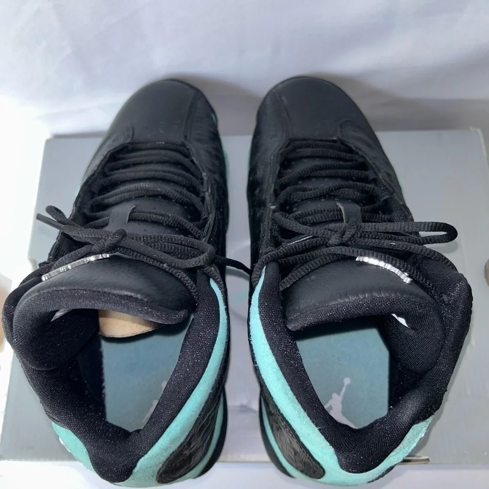 Jordan Retro 13 Sneaker Retro Island Green High Top Faux Croc Leather Suede Shoe
